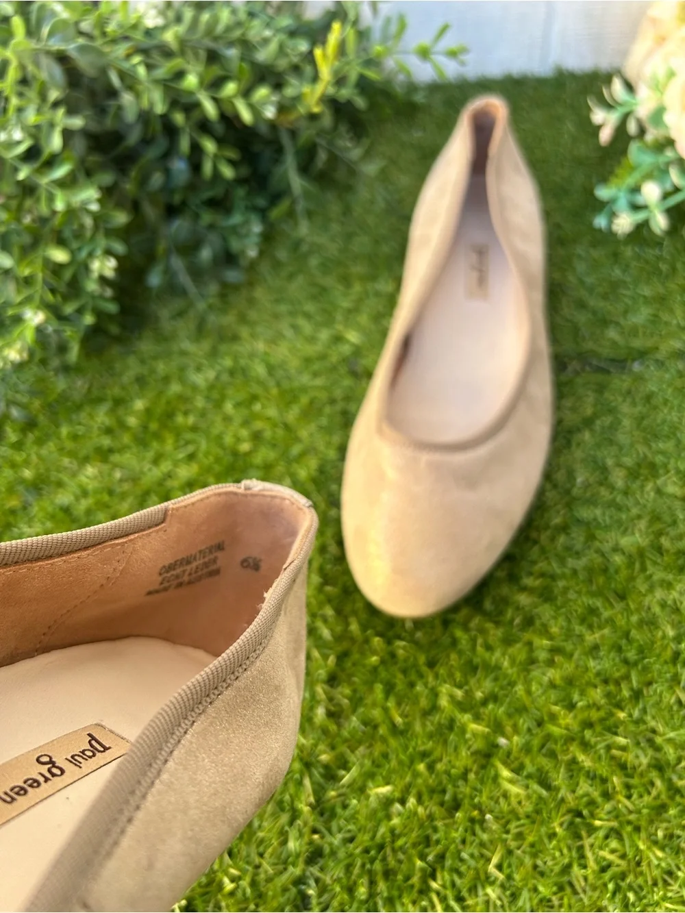 Paul Green Ursula Ballet Flat In Cashmere Suede Metallic women size US 9 $398